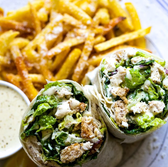 Grilled Chicken Caesar Wrap.