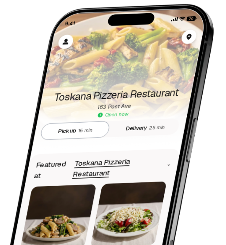 Toskana Pizzeria Restaurant app preview