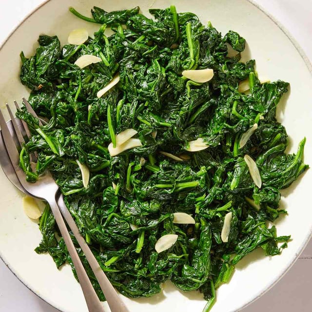 Sautéed Spinach.