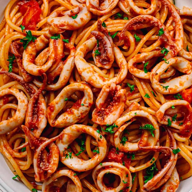 Spaghetti Calamari Giardino.