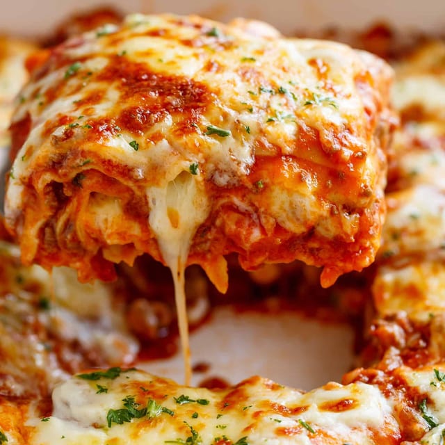 Homemade Meat Lasagna.