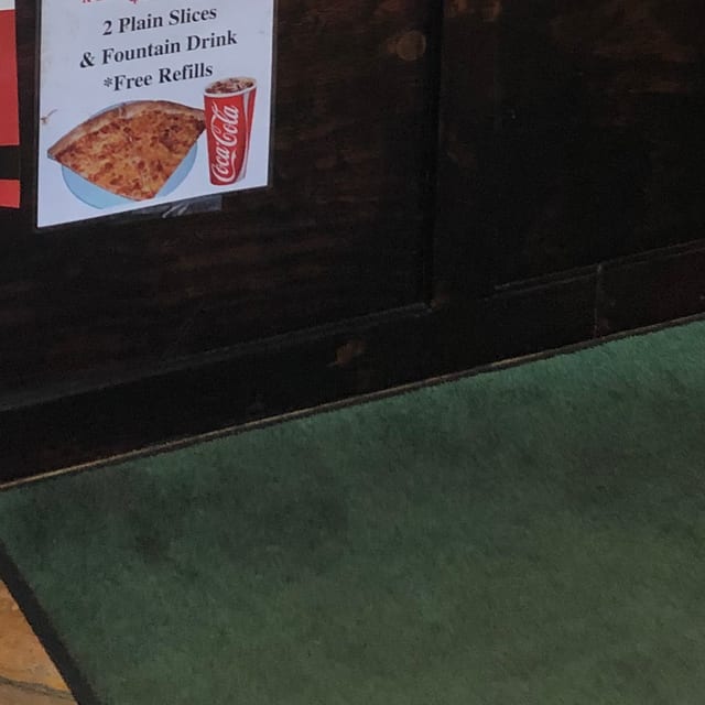 2 Slices Plain Pizza with Fountain Soda.