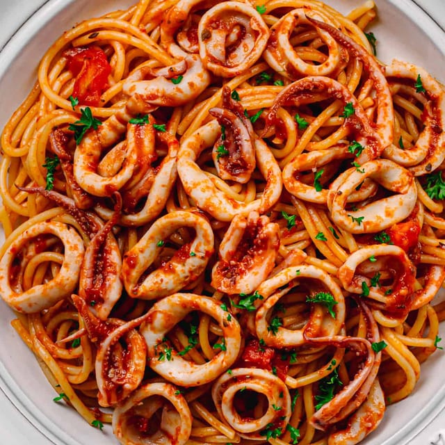 Spaghetti Calamari Giardino.