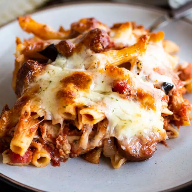 Baked Ziti Siciliana.