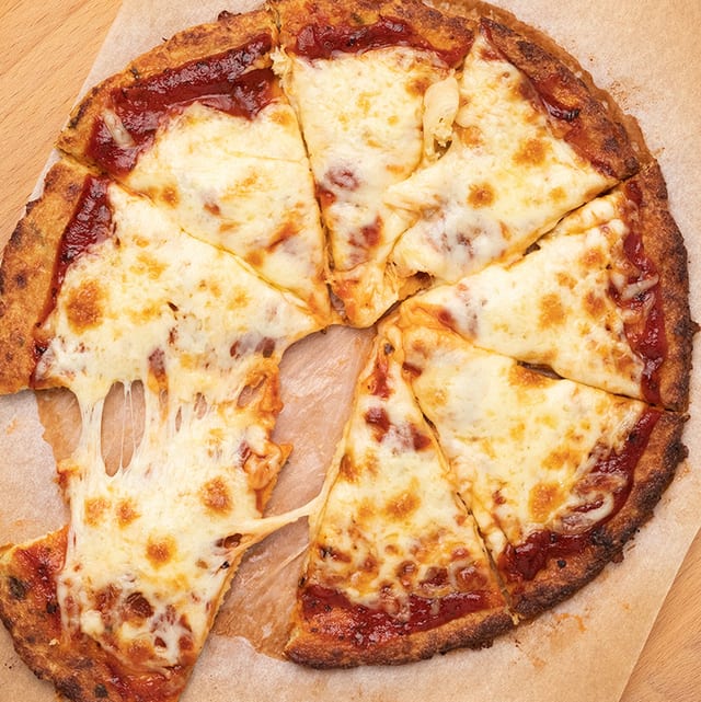 Cauliflower Gluten-Free Pizza.