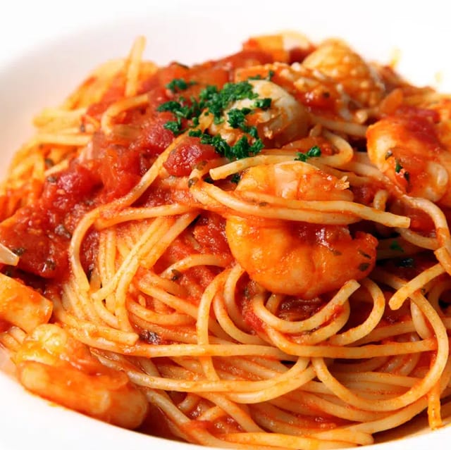 Spaghetti Shrimp Marinara.