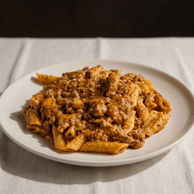 Penne Bolognese.
