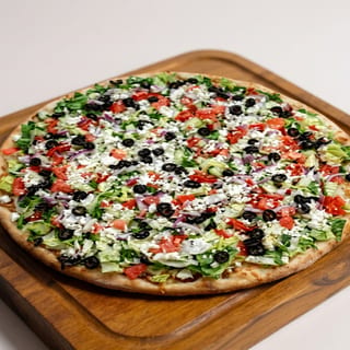 Thin Crust Salad Pizza