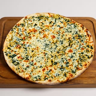 Thin Crust Spinach & Artichoke Pizza
